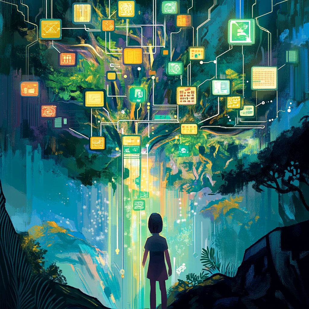 Digital interface illustrating exclusive blockchain disruption in education.