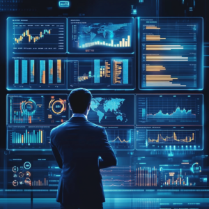 Digital workspace showcasing advanced data analytics integration in eLearning.