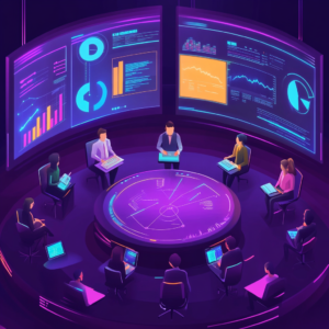 Virtual classroom displaying case studies and success metrics for overcoming eLearning challenges.