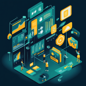 Modern eLearning interface showcasing solutions to common challenges with interactive data and tools.