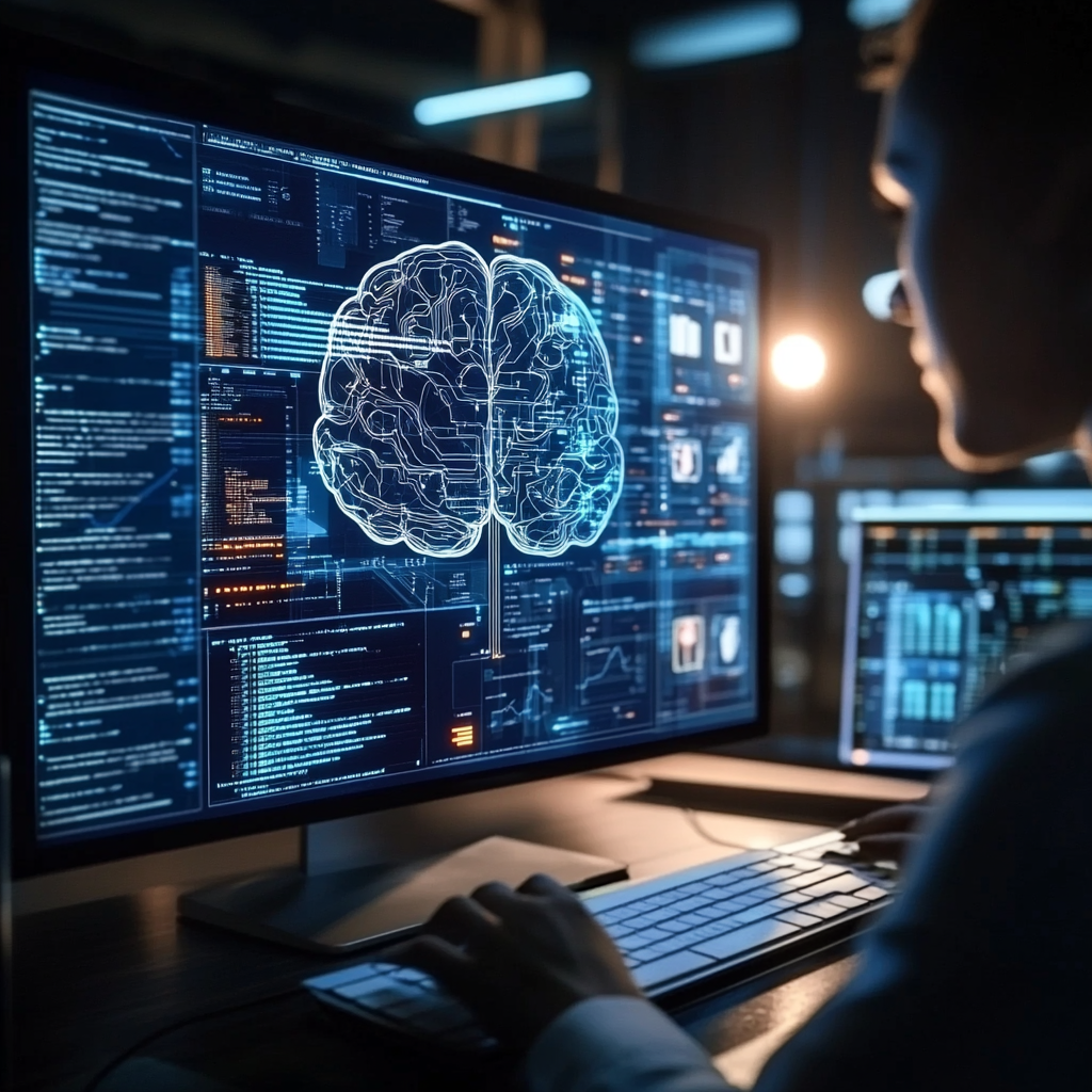 Digital workspace showcasing interactive elements representing psychology in eLearning engagement.