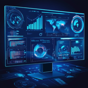Digital workspace showcasing key eLearning metrics tools.