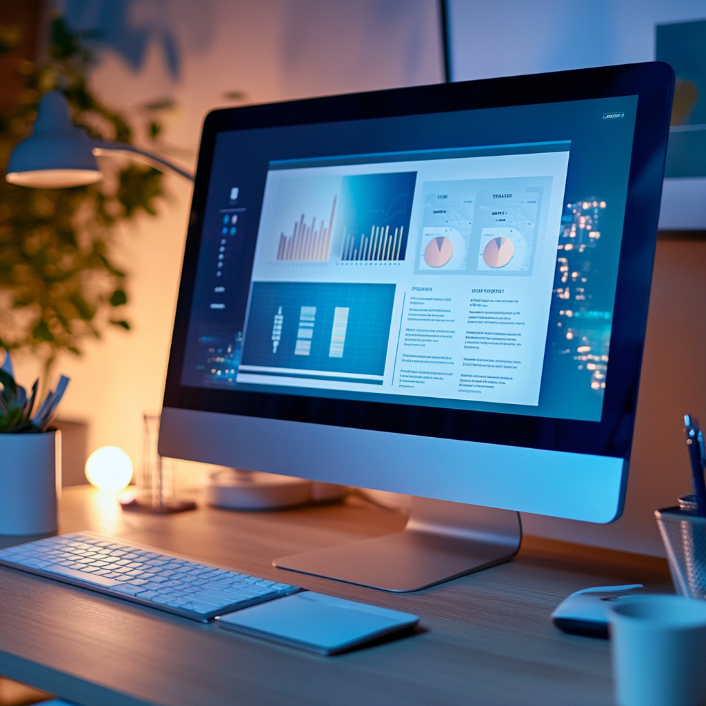 Digital workspace showcasing a compelling and interactive eLearning website design.