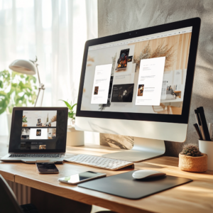 Responsive eLearning website design optimized for multiple devices.