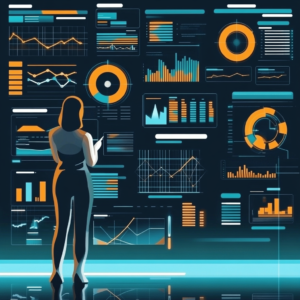 Interactive analytics dashboard displaying social media performance metrics.